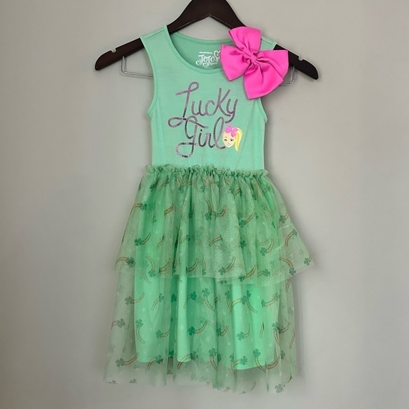 JoJo Siwa | Lucky Girl Green St Patrick’s Day Sun Dress | 6/6X - Picture 1 of 9